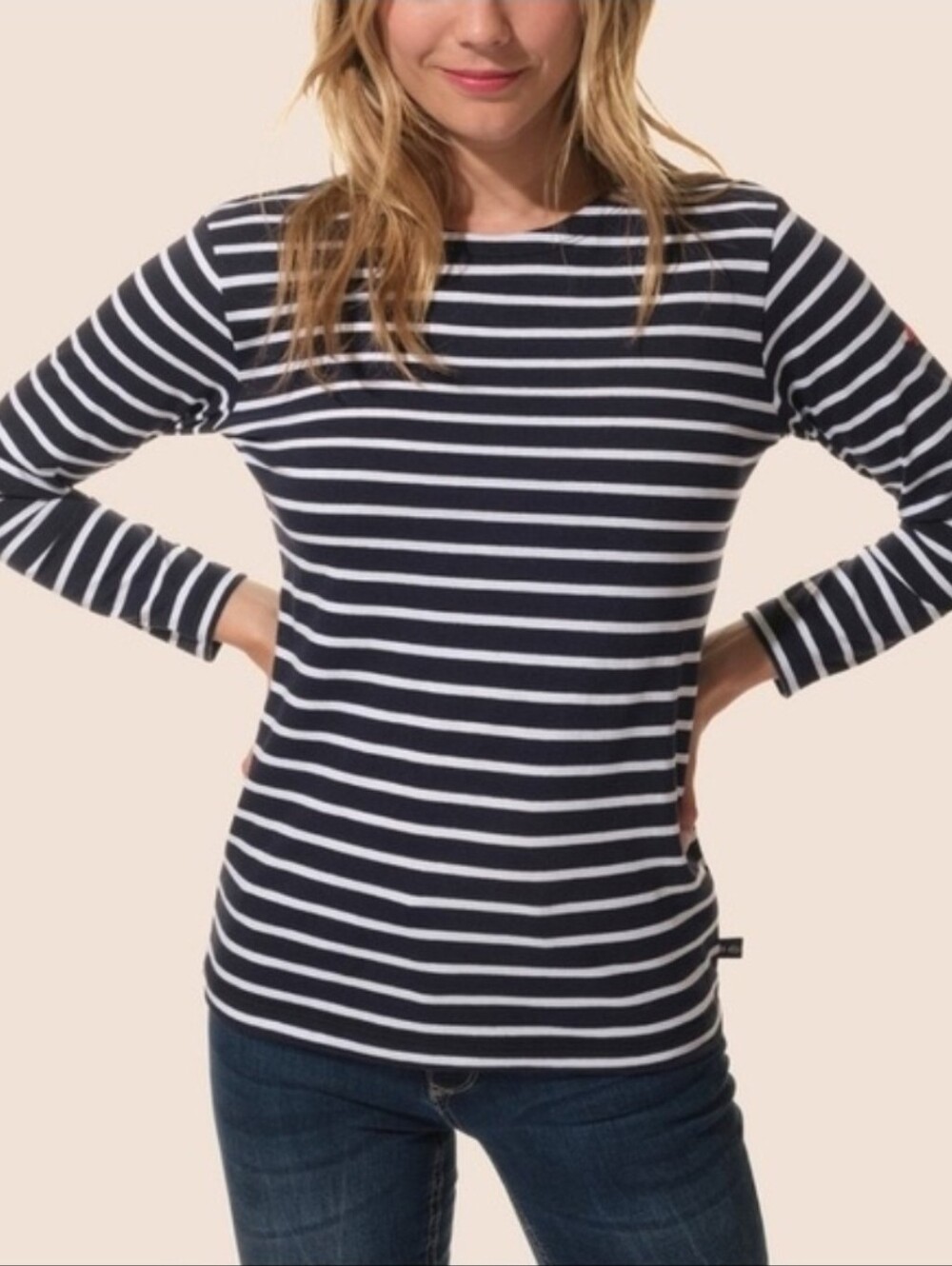 Hublot Striped Long Sleeve Crewneck Top - Navy & White